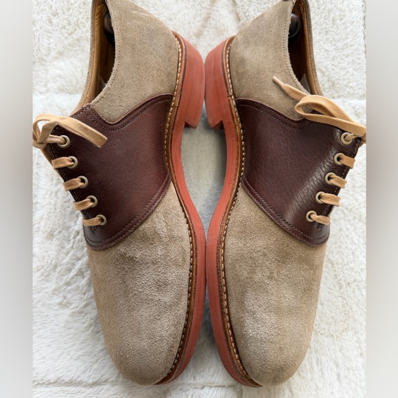 $780 Crockett Jones Penn Suede Saddle Oxford Deeby Classic Shoes 9 main image 10